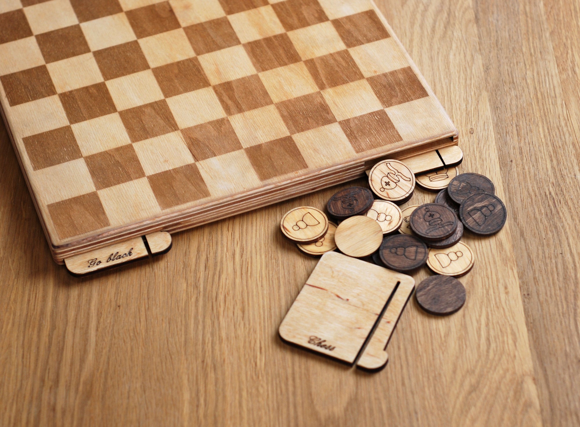 Board game Go + Chess / 2 in 1 set