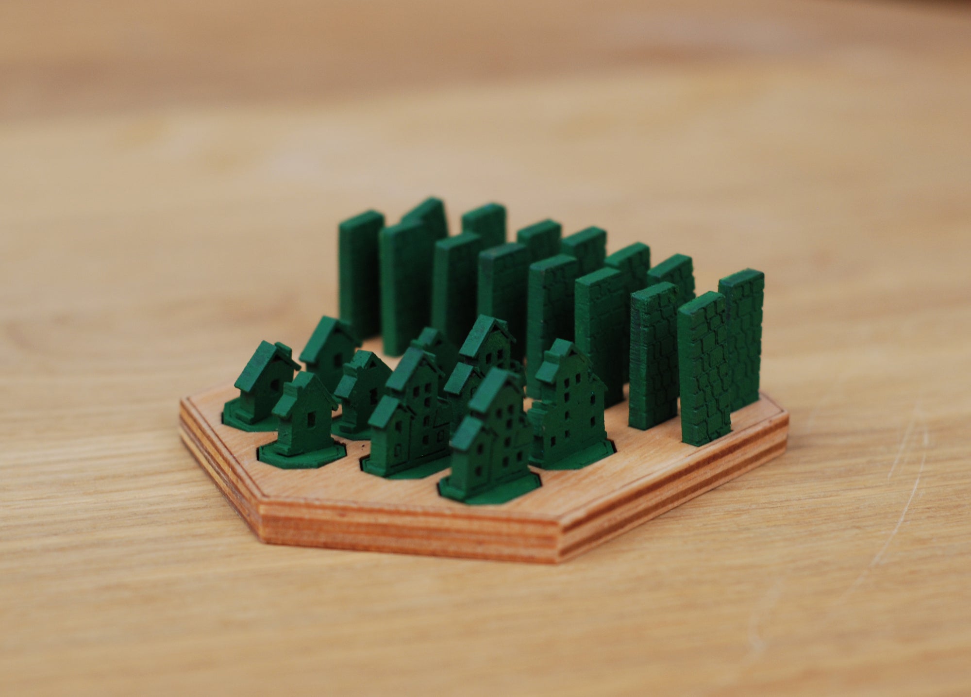 Wood Game Piece Organizer  for Settlers Game Pieces