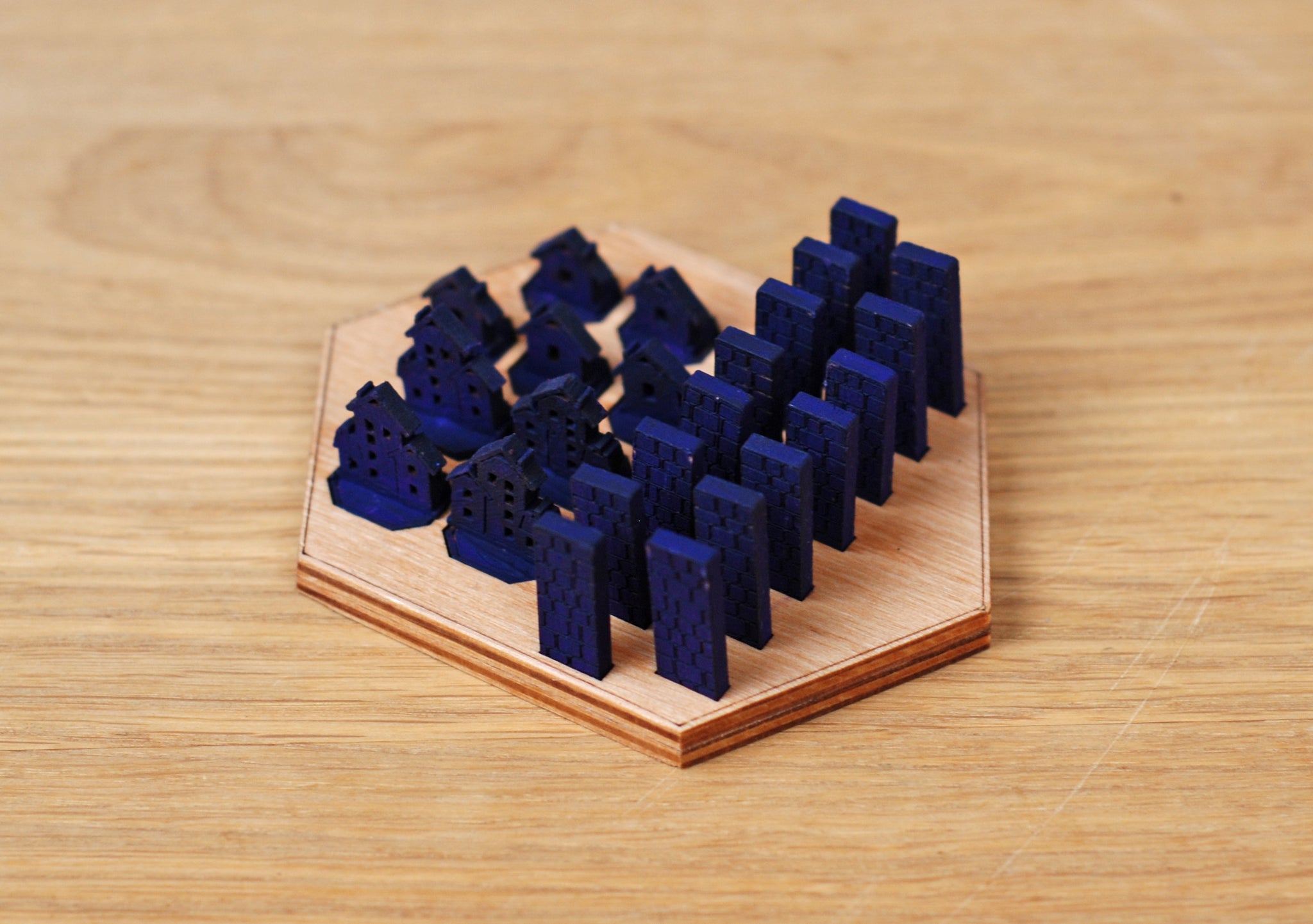 Wood Game Piece Organizer  for Settlers Game Pieces