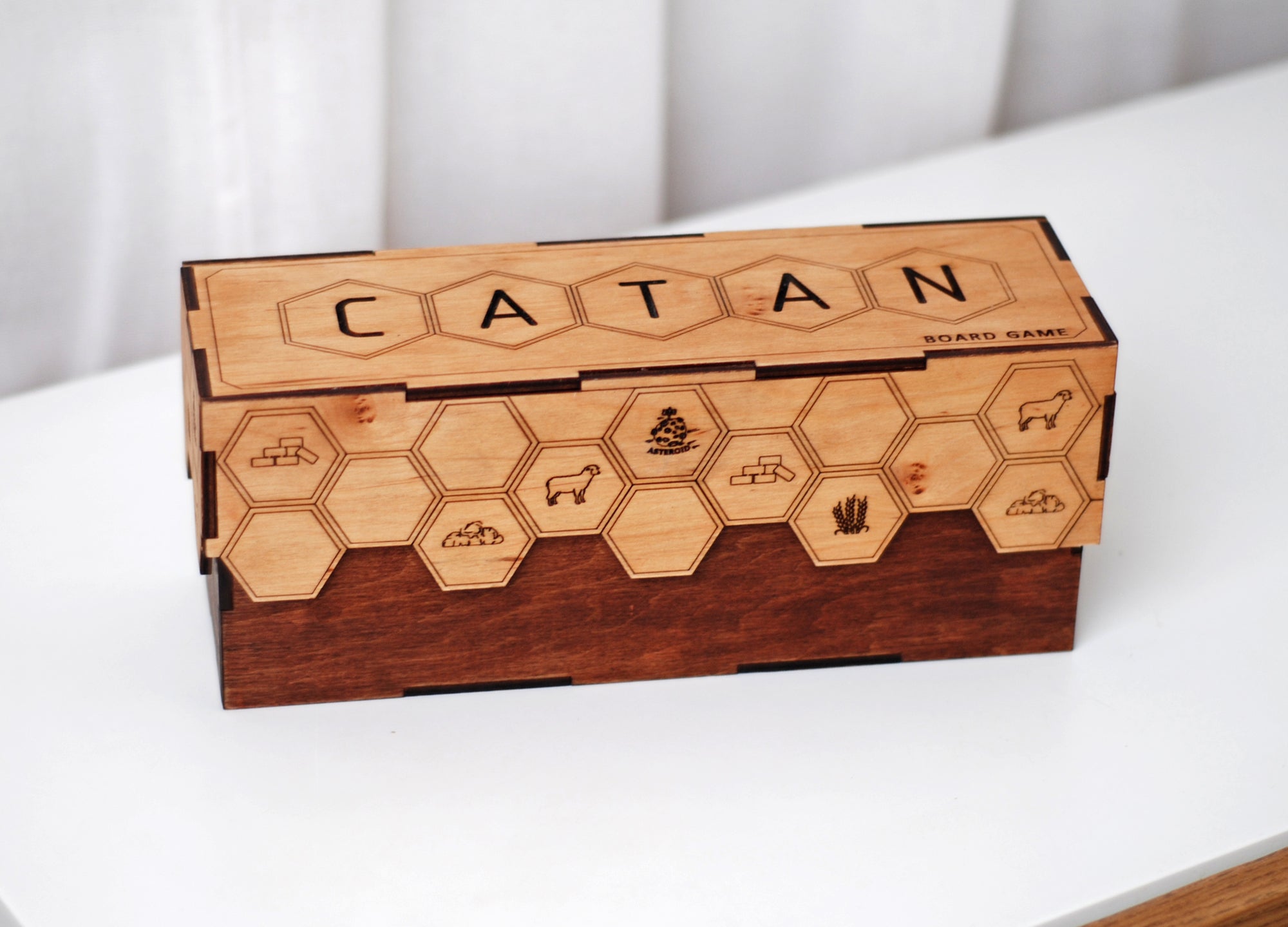 Wooden game board Settlers of Catan /  2-4 Player Custom Settlers Board