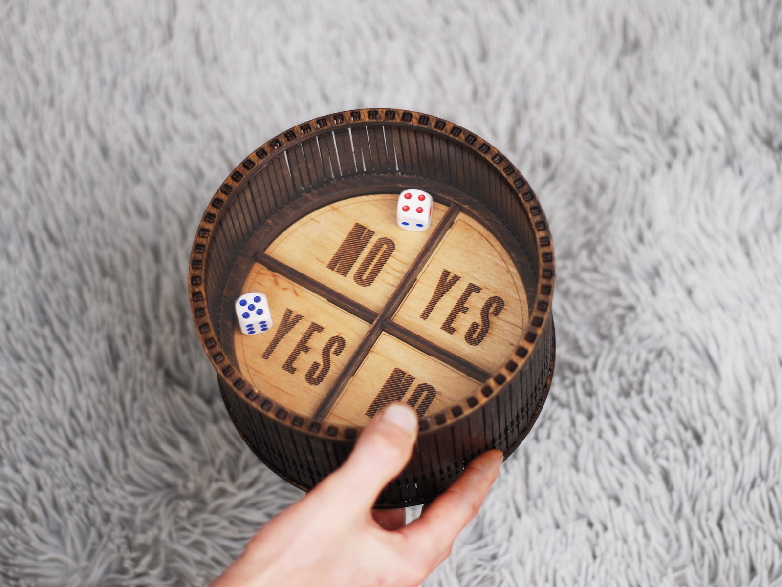 Random Dice Box - Customizable Wooden Game with Acrylic Top / Random Game / Family Games