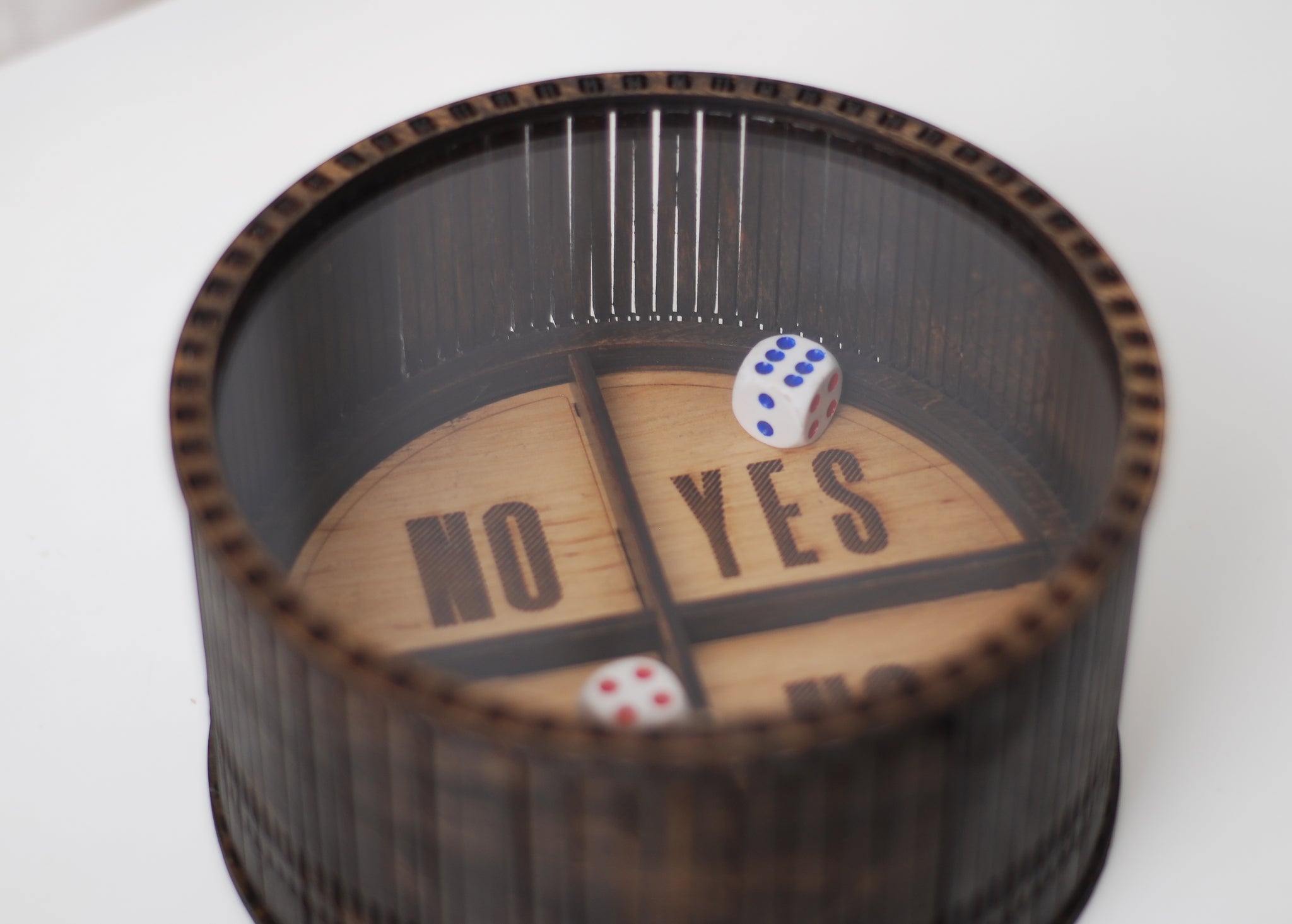 Random Dice Box - Customizable Wooden Game with Acrylic Top / Random Game / Family Games