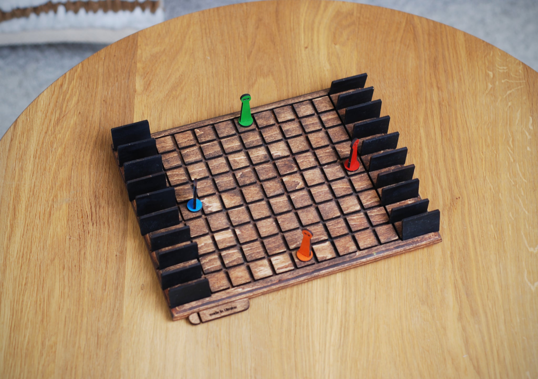 Quoridor Board Game  / Logic Game / Wooden board game set / Dark version