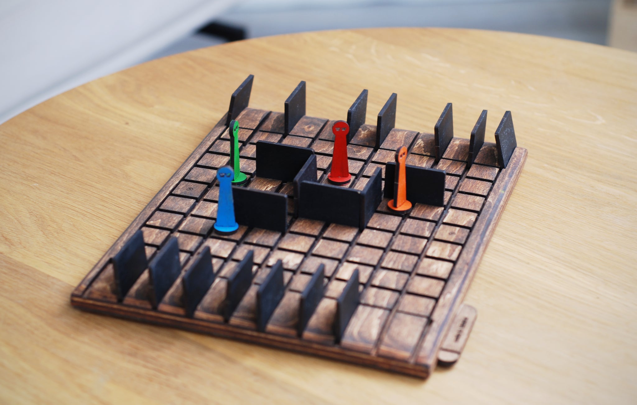 Quoridor Board Game  / Logic Game / Wooden board game set / Dark version