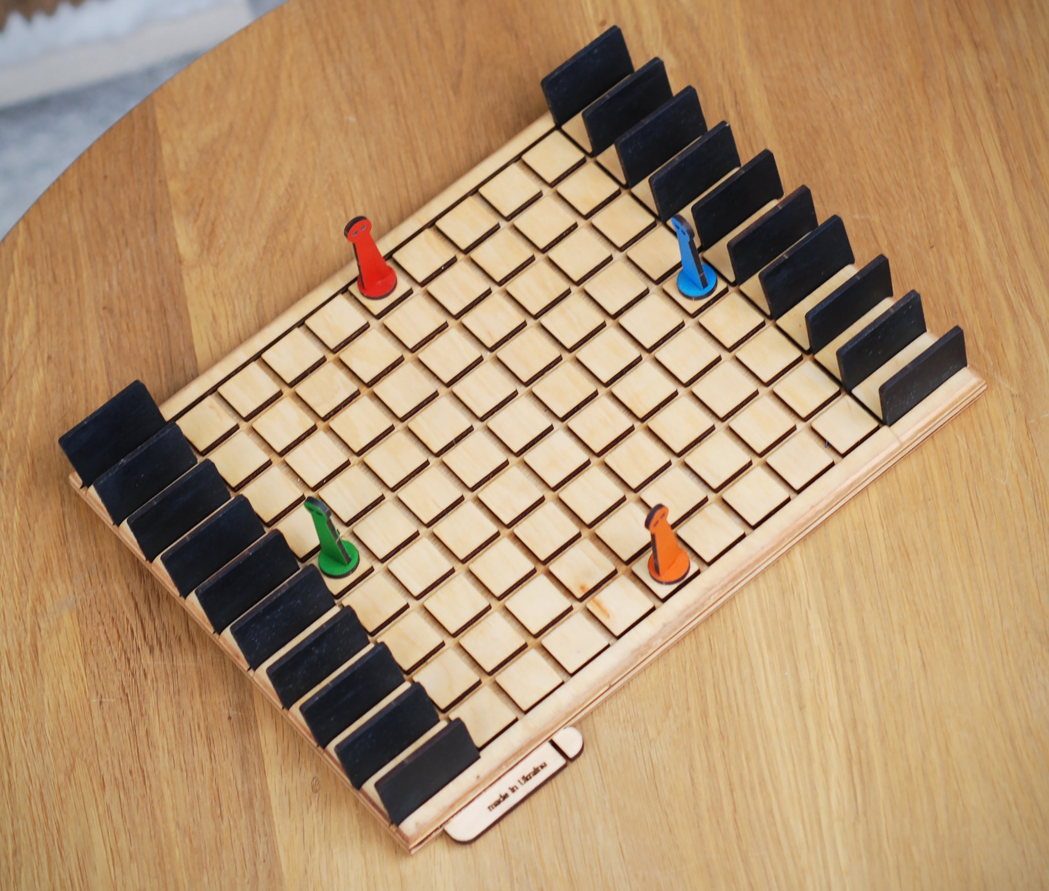 Board Game Quoridor / Logic Game / Wooden board game set / White version