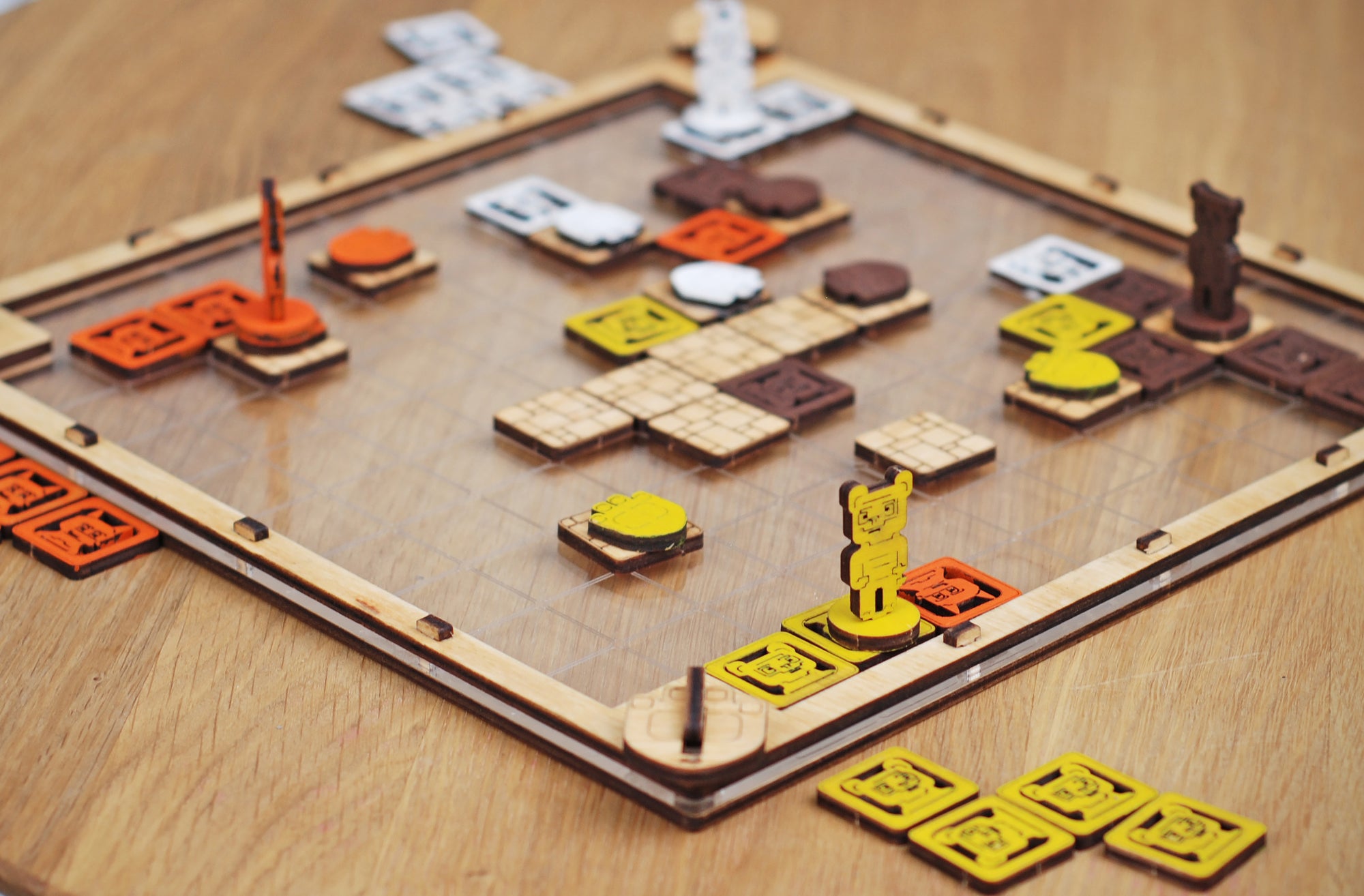 Logic board game Adventures in the  Laberinth / Wooden board game