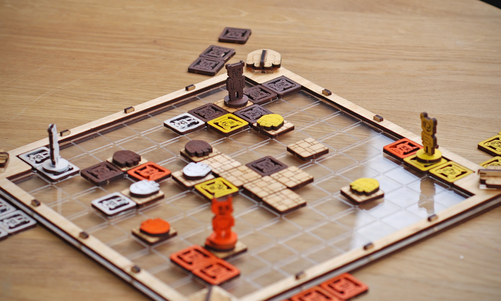 Logic board game Adventures in the  Laberinth / Wooden board game