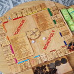 Handcrafted board game Monopoly / Monopoly board game /  Wooden Monopoly