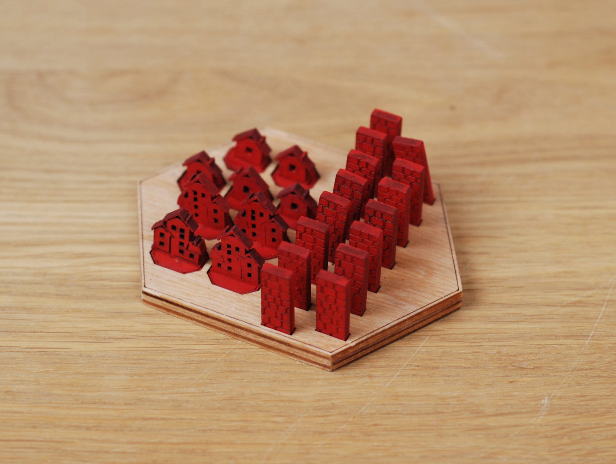 Wood Game Piece Organizer  for Settlers Game Pieces