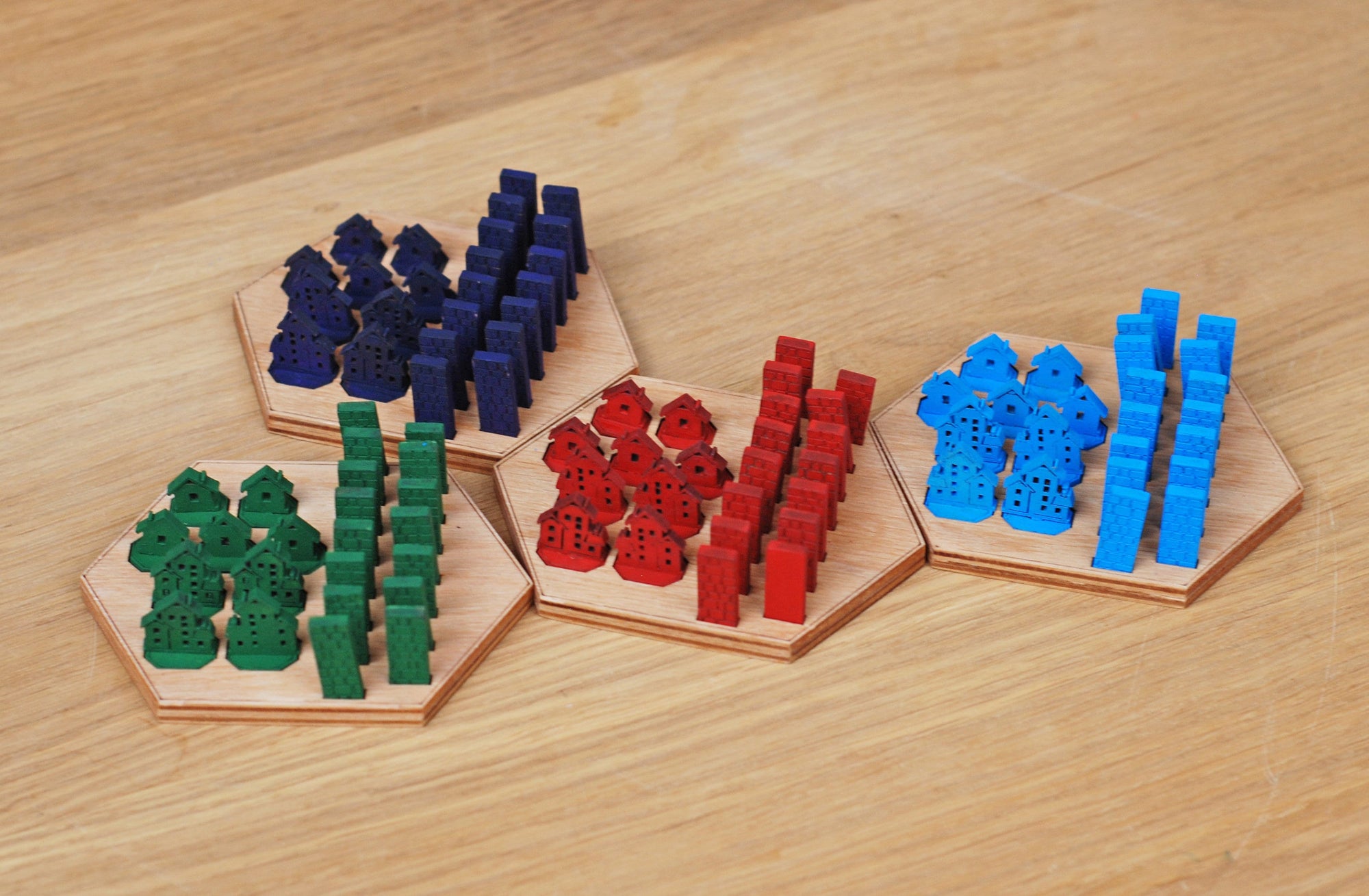 Wood Game Piece Organizer  for Settlers Game Pieces