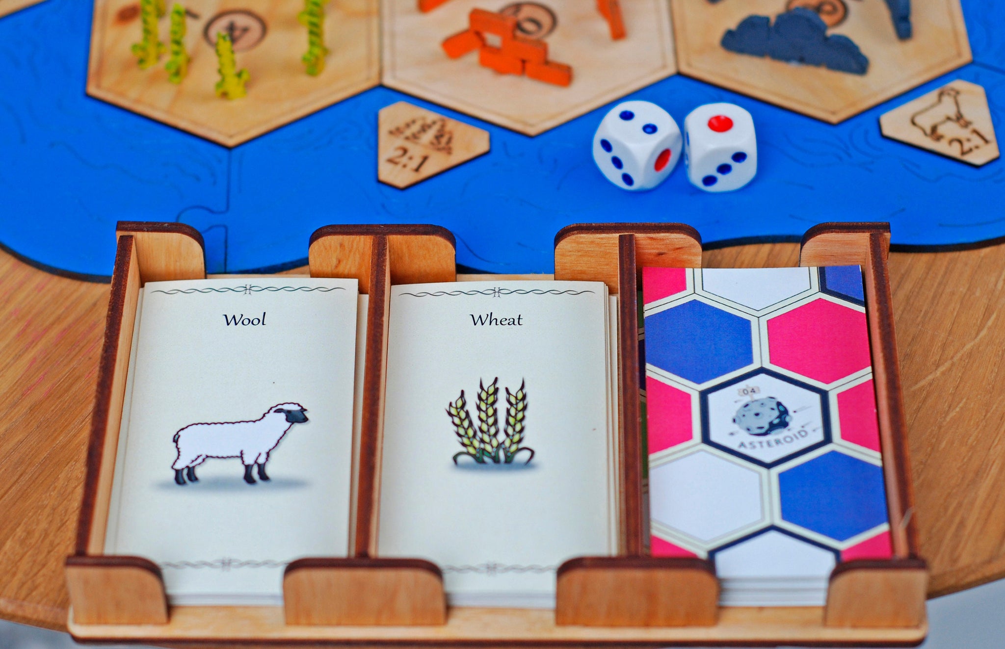 Handcrafted Board Game Settlers of Catan / Wooden Catan board / Settlers of Catan wooden set