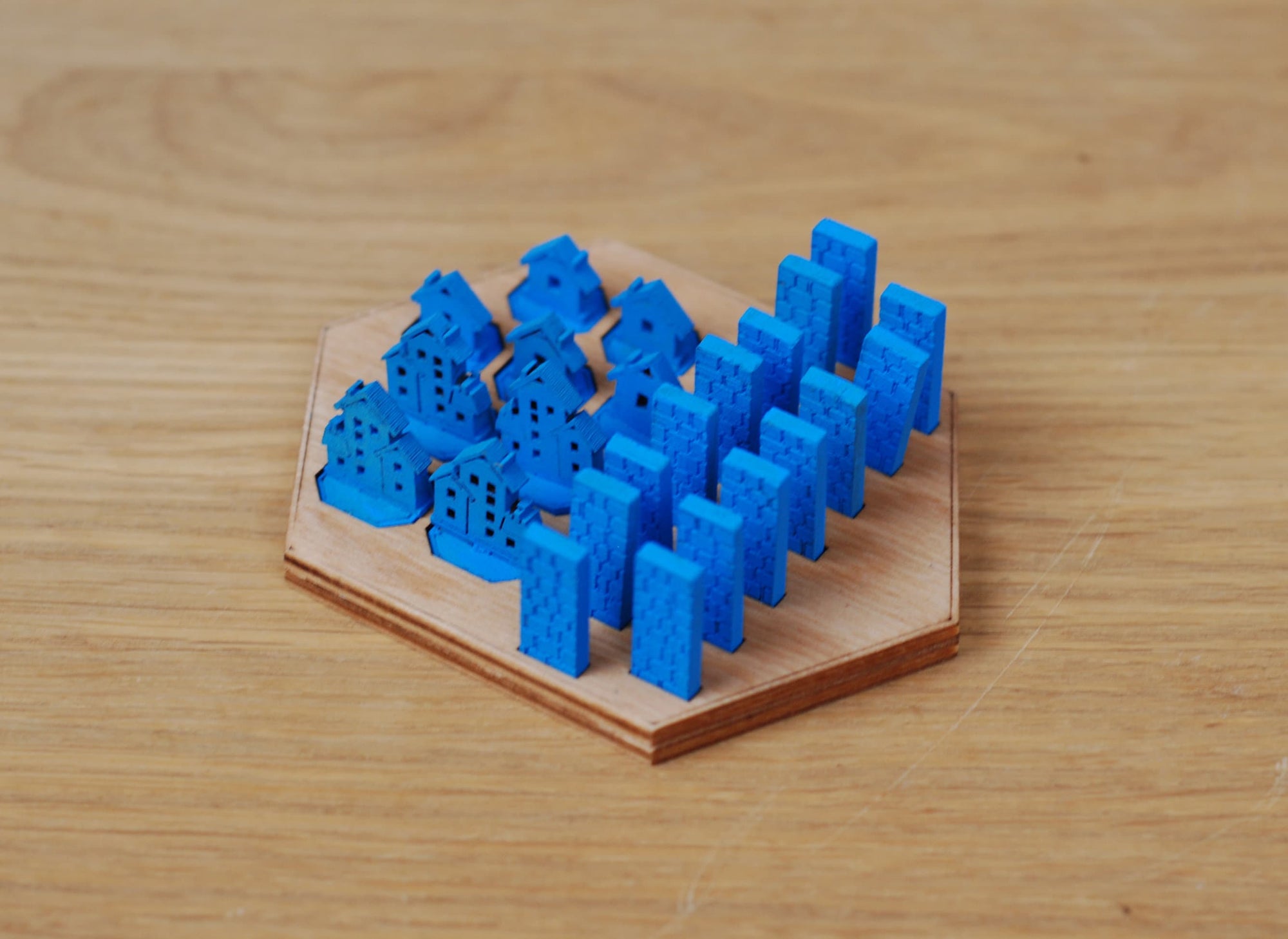 Wood Game Piece Organizer  for Settlers Game Pieces